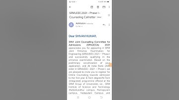 SRMJEE 2021 PHASE 1 RESULT-     Didn