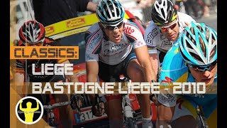 Liege Bastogne Liege 2010 - highlights - Contador, Gilbert, Valverde, Schleck, Evans, Vinokourov