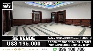 En Venta Casa De 3 Dormitorios Monoambiente Reducto