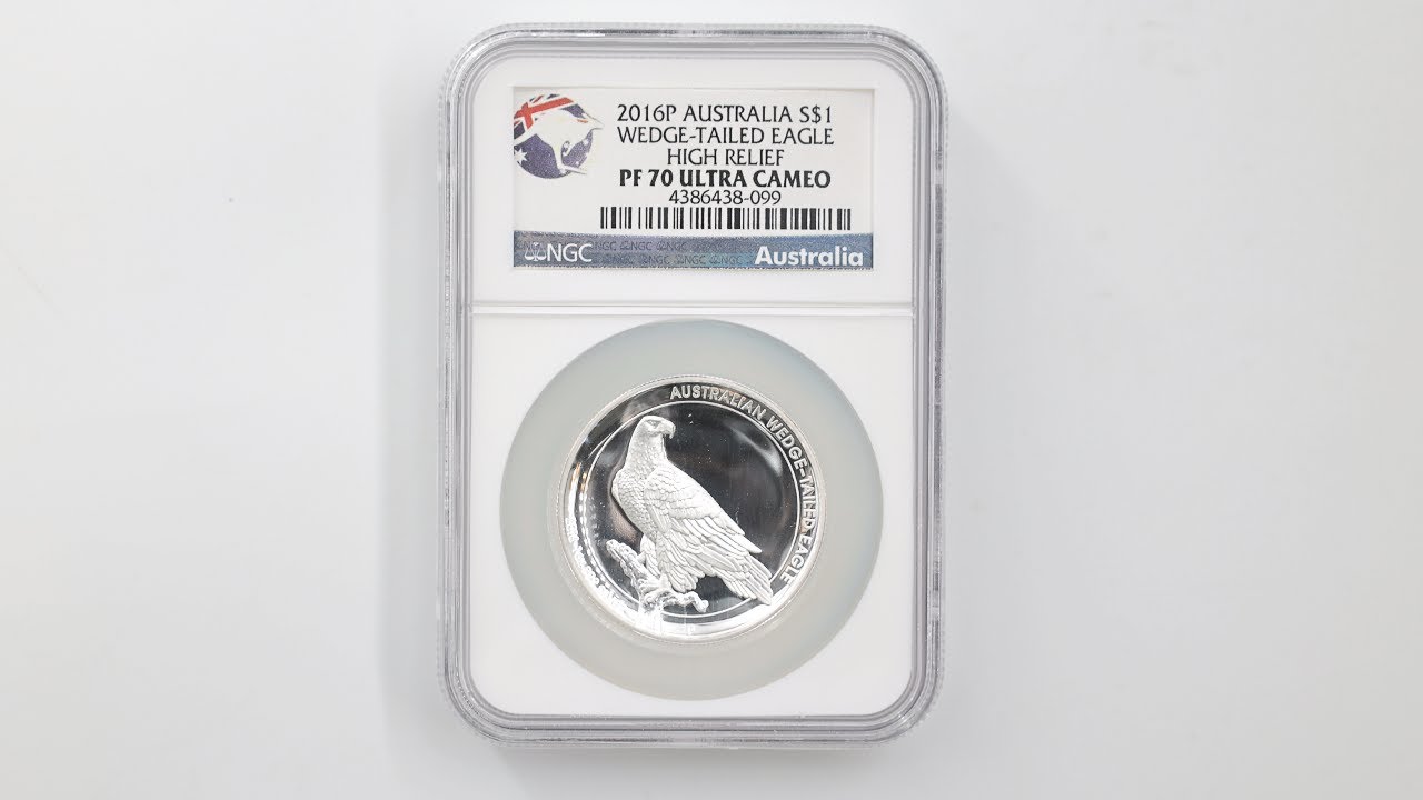 最高鑑定NGC PF70 ウェッジテールイーグル ハイレリーフ 銀貨 2016