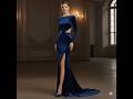 Glamorous Off-Shoulder Evening Gown | Sequin Long Dress with Side Split