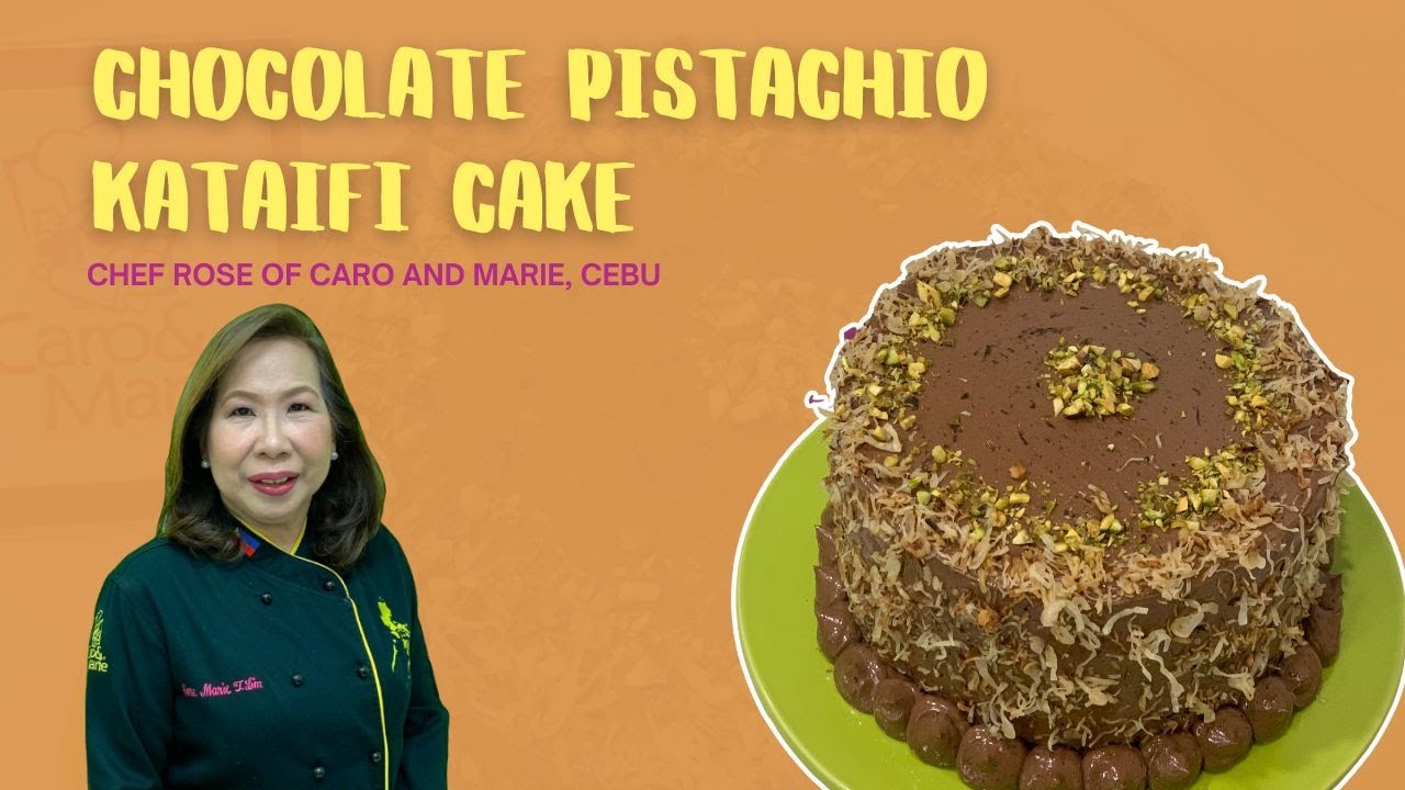 Chocolate Pistachio Kataifi Cake