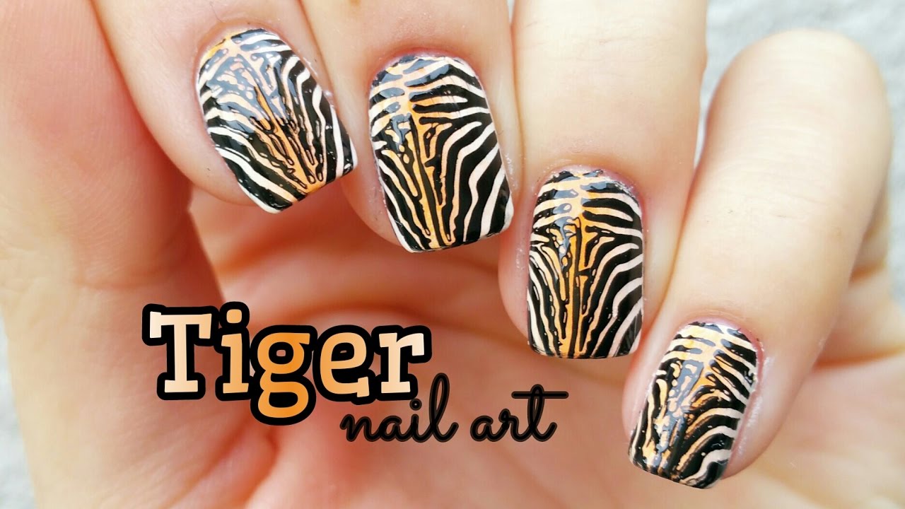 Tiger Nail Art - YouTube