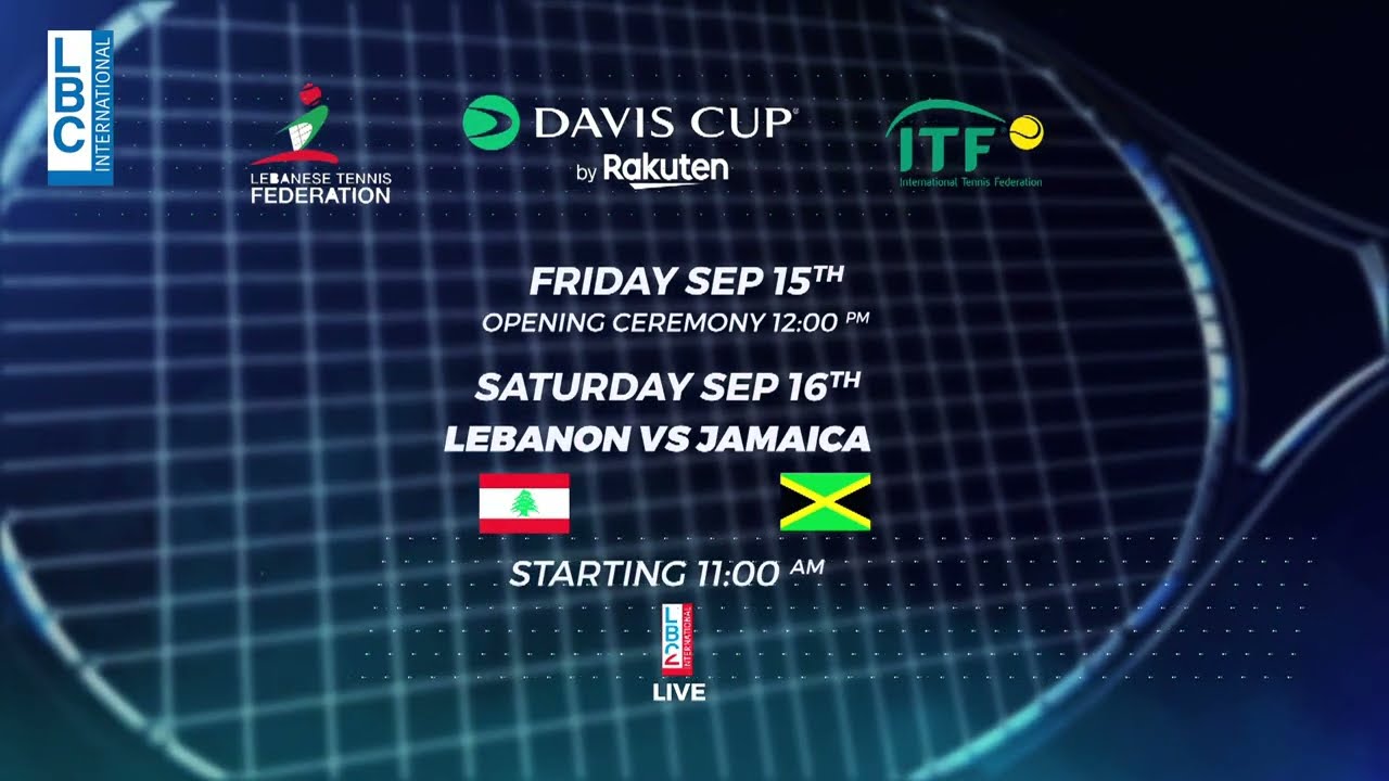 Tennis Davis Cup LB Vs Jamaica Friday starting 1100AM Live on LB2