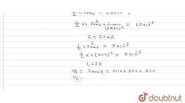 In a series LCR circuit with an ac source of 50 V,R=300 Omega,frequency v=50/piHz.The average el...
