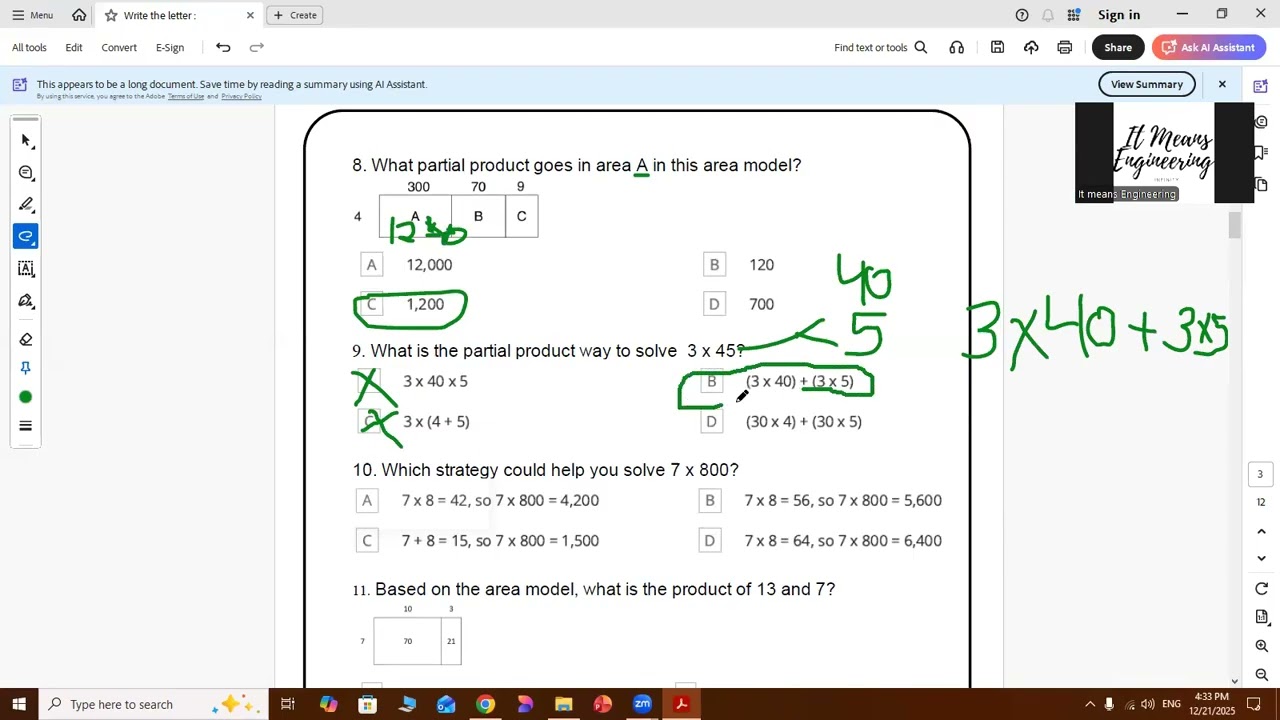Grade 4,Final Revision Sheet, #Envision Math