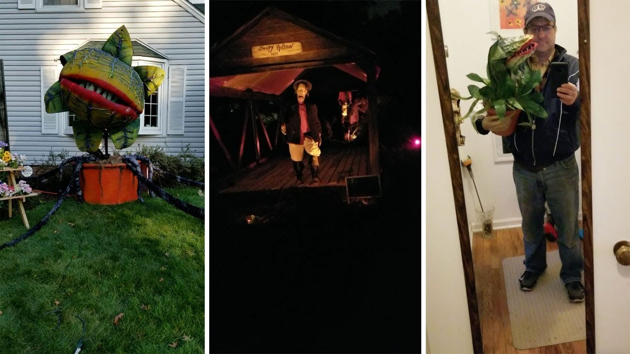Halloween Fanatic Spends 3yrs Creating 10ft Tall Little Shop of Horrors Plant