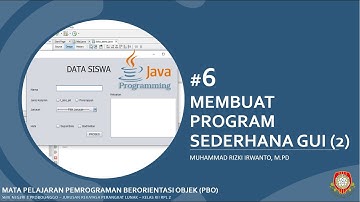 Membuat Program Sederhana GUI (Bagian 2) #6 - Pemrograman Berorientasi Objek