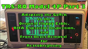 TRS-80 Model 4P Part 3: Connecting the GoTek to the Original Floppy Cable and Front Bezel Removal