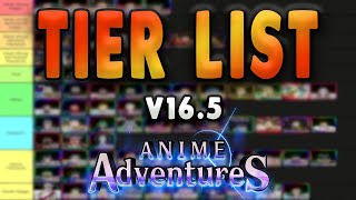 TIERLIST 100% SINCERA UPDATE 5 ANIME ADVENTURES 