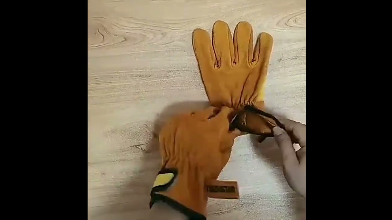 cow split leather glove