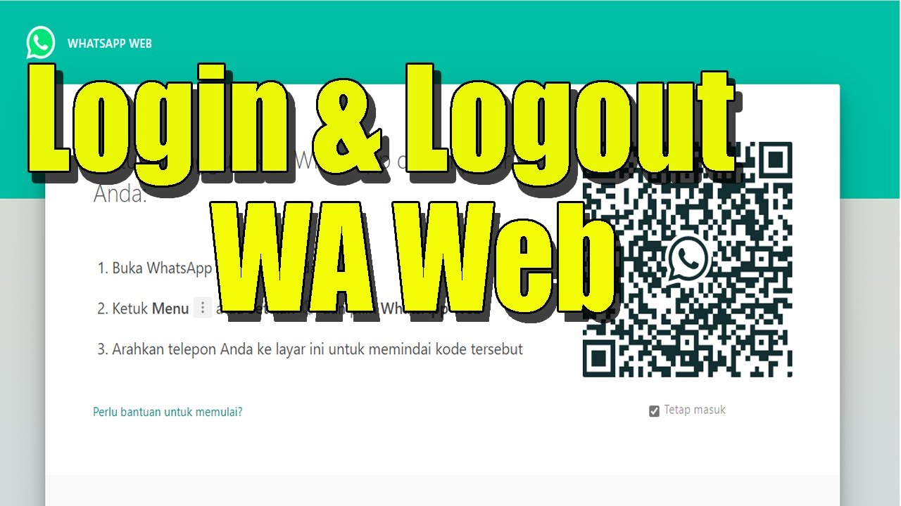 Cara login dan logout wa web di pc atau laptop youtube