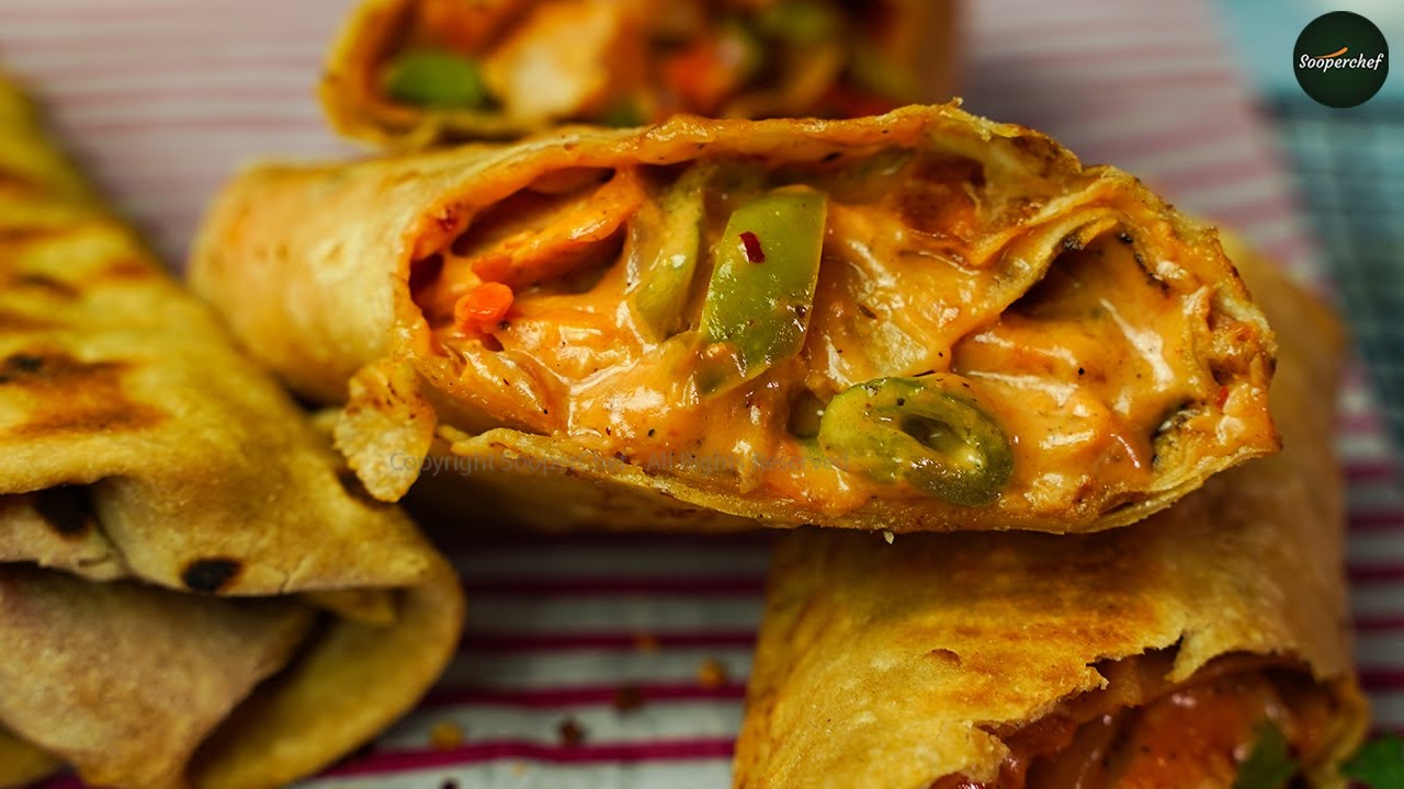 Tandoori Chicken Roti Roll Recipe by SooperChef