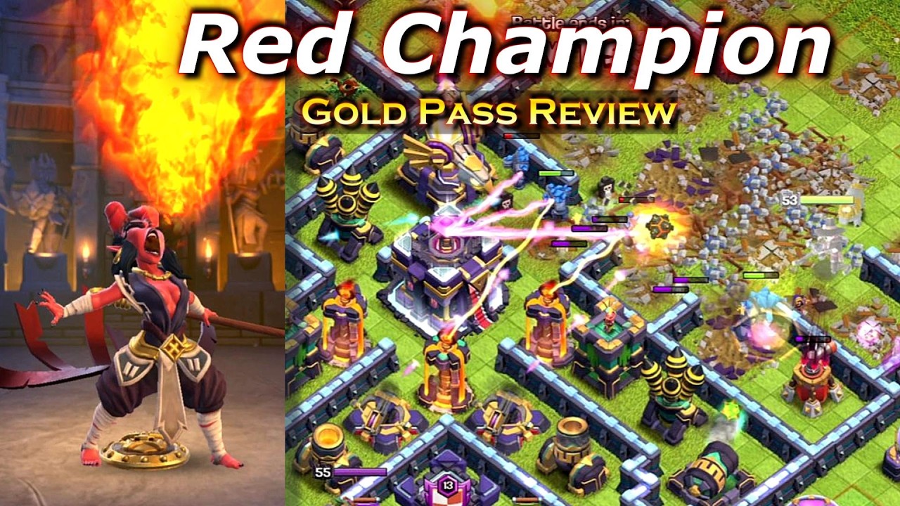 Red Champion & Gold Pass review of Clash of Clans | Supercell COC new character review at Day 05 |