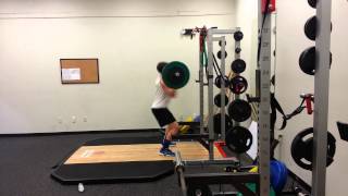 Power Clean from Blocks Knee Position + Split Jerk