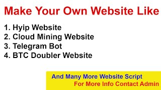 Make Your Own Hyip, Telegram Bot