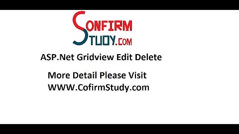 ASP Net Gridview Edit Delete