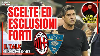 MILAN-LECCE: SCELTE ED ESCLUSIONI | Talk con Antonio Vitiello