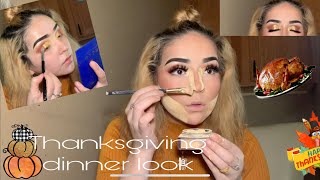 thanksgiving dinner glam | full face tutorial