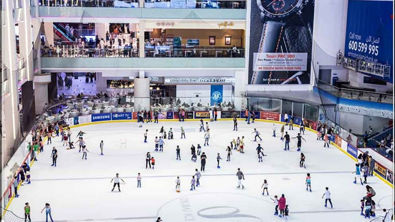 ICE RINK INSIDE DUBAI MALL | ICE SKATING IN DUBAI MALL | DUBAI ICE RINK