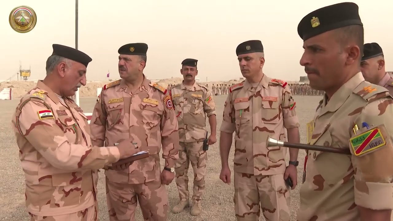 مجموعة من المفتشية العسكرية العامة تجري التفتيش الفحصي للواء المشاة الأربعين الفرقة العاشرة ووحداته