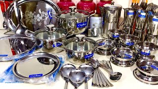 New Neelam Steel Dinner Set ,Lazer Finish Fine Quality all India