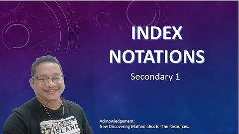 INDEX NOTATIONS SECONDARY 1