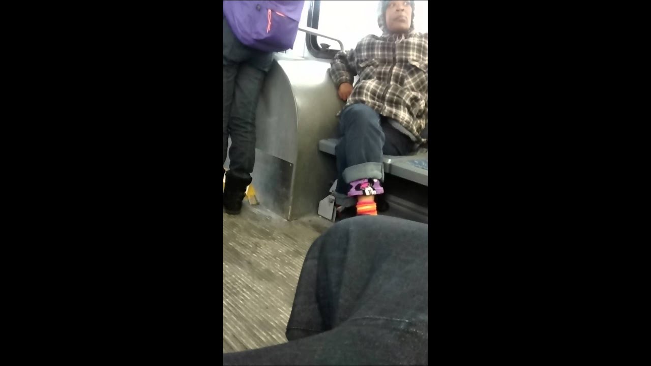 This is a crazy ass bitch staring at me on the bus