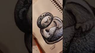 INKTOBER 2022 Day17/Salty# Drawing#shorts#inktober2022#salty#dippen#inkdrawing#howtodraw#saltybear