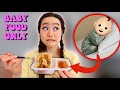 Eating What My New Born Niece Eats For 24 Hours Challenge! *im an aunt now!