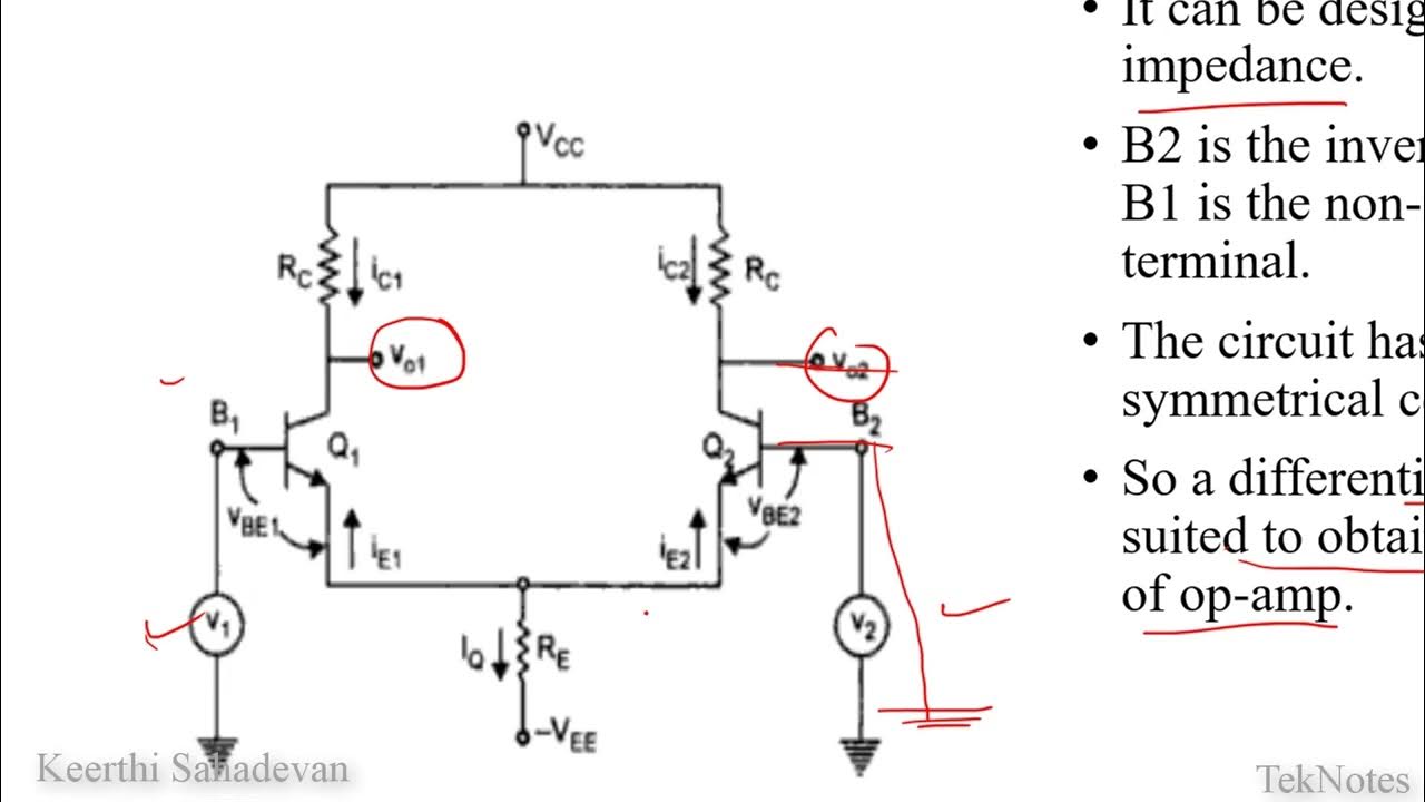 Differential amplifier using BJT Configurations Working Common mode