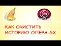 Как очистить историю в опере gx