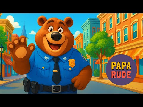 🚓 Полиция Животных 🐻🦊 – Весёлая и Поучительная Песня для Детей | Paparude