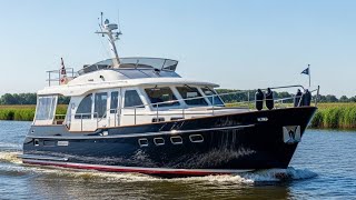 “Dutch Bruijs Spiegelkotter Motorsailer: The Timeless Steel Yacht Built for Real Ocean Living