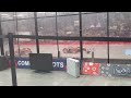 robot fights at a fair Ft: Two children