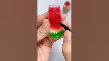 Watermelon Pudding Squishy 🍉  Nano Tape DIY  #asmr #relax #slime #shorts #squishy #reverse