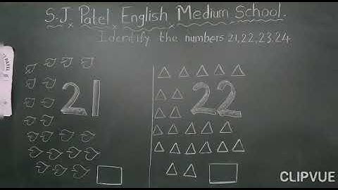 MATHS JR.KG IDENTIFY THE NUMBER 21-24