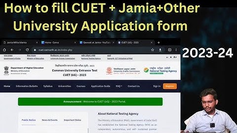 How to fill CUET Application form 2023-24|| Jamia+CUET form कैसे भरें