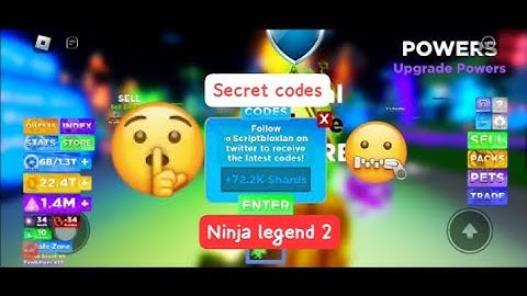 Roblox game 🎮 || All Secret codes || freecodes || Ninja Legend 2 #Roblox #freecode#Ninjalegend2#game