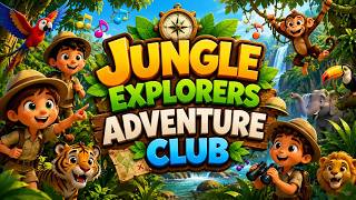 Jungle Explorers Adventure Club 🌴 | Fun Jungle Adventure Song for Kids | Animal Learning & Dance