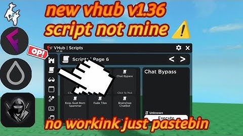 new vhub v1.36 go to pin comment to try the script enjoy credit to owner