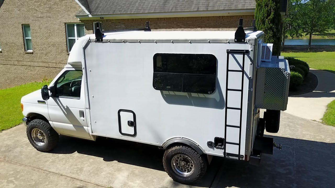  Box  Truck  Camper  92 Installing Roof Rack and Ladder YouTube