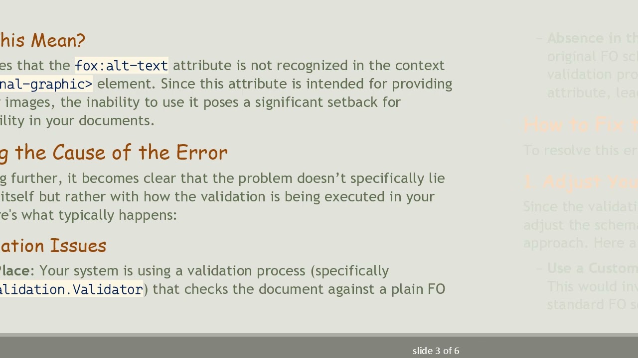 Resolving the fox:alt-text Error in Apache FOP fo:external-graphic Elements
