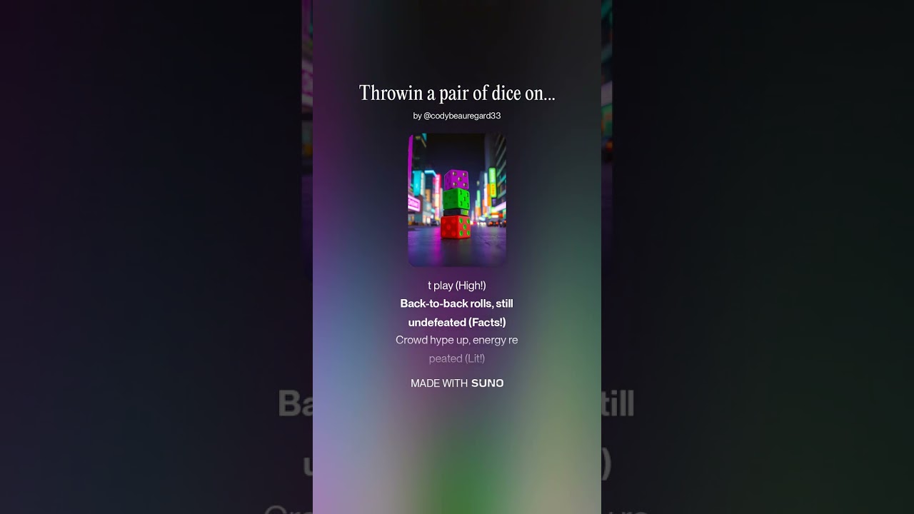 Throwin a par of dice on paradise-codez