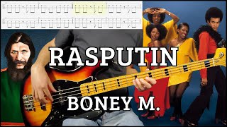 Boney M. - Rasputin Bass Cover [W Backing Track (440hz) & Tabs]