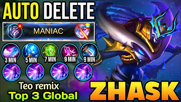 ZHASK MANIAC! AUTO DELETE ENEMIES [ ZHASK BEST BUILD 2020 ] Top 3 Global Zhask - Mobile Legends