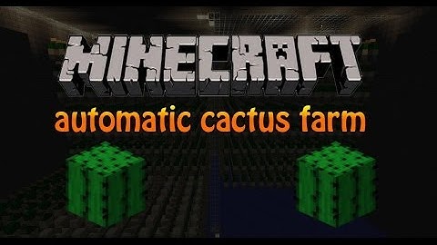 Minecraft 1.8 - How To Make A Automatic Cactus Farm