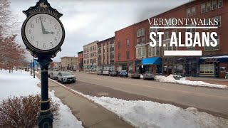 Vermont Walks - A cloudy winter day walk in Saint Albans, VT ・ 4K