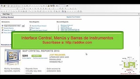 Crystal Reports XI: Interface central y componentes de la plataforma