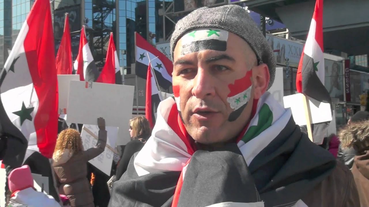 Syrian protest, Dundas Square, Toronto - YouTube